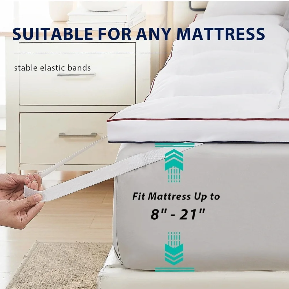 Plush White Mattress Topper